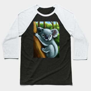 A koala hanging from a tree Baseball T-Shirt